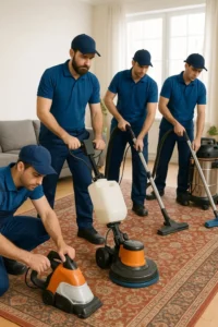 فريق اقرب شركة تنظيف فلل في ابوظبي – لارا كلين داخل فيلا