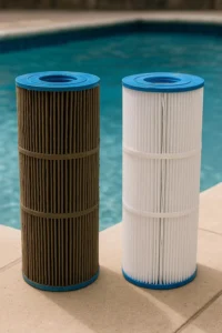 الفلاتر قبل وبعد التنظيف