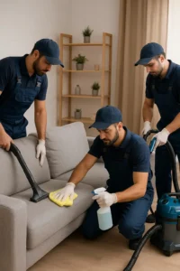 عمال تنظيف محترفين من شركة تنظيف كنب