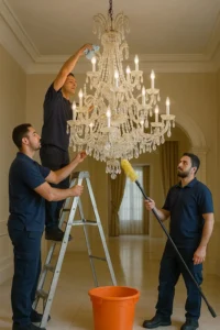 فريق محترف من شركة تنظيف ثريات