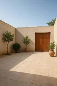 حوش نظيف بعد خدمة التنظيف من شركة لارا كلين